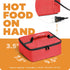 HotLogic Mini Portable Electric Lunch Box Food Heater, Red - Innovative Food Warmer for Car/Home, 120V