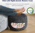 Room,20"x 15",Dark Round Pouf Ottoman,Corduroy Poufs with Memory Foam Filling for Foot Rest,Soft Footstool for Living