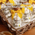 12 Pack Ethisa Vintage Bee Party Favor Glass Bottles with Ribbons and Stickers - Classy Baby Shower and Birthday