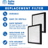 Fette Filter Replacement Filters Compatible with Holmes Filter E, Activated Carbon & Multi Layer, Pack of 2