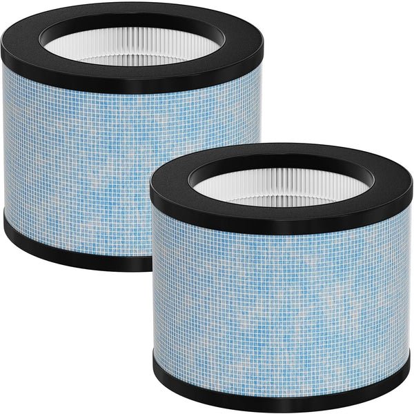DH-JH01 True HEPA Replacement Filter for AROEVE MK01 MK06 MG01JH, TZ-K1 and Kloudi DH-JH01 Air Cleaner, Pack of 2