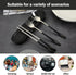 Travel Cutlery Set - 18/8 Stainless Steel Reusable Utensils Set with Case, Portable Silverware Lunch Box for Camping