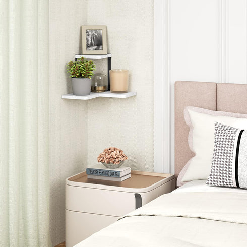 Rustic White Corner Shelf by SRIWATANA - Perfect for Any Room