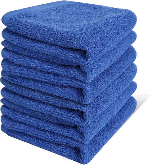 Keith Lun 6 Pack 100% Cotton Wash Cloth, 12x12Inch Highly Absorbent and Soft Feel