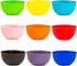 Youngever 9 Pack 10 Ounce Plastic Bowls, Kids Plastic Bowls, Set of 9 Rainbow Colors