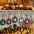 Jetec 12 Pcs Christmas Ball Picture Ornament Bulk – Wooden Photo Frame Ornaments Plaid Hanging Decorations for