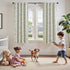 jinchan 63 Inches 2 Blackout Nursery Curtains Long, Bunny Woodland Toile Easter Decor Curtain Sage Green Animal Printed