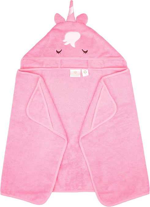 BAGNO MILANO Kids Organic Turkish Cotton Hooded Beach Cover-Up Towel, GOTS Certified,