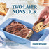 Farberware Easy Solutions Nonstick Bakeware, 9 x 5 Inch Meatloaf/Loaf Baking Pan with Portion Marks