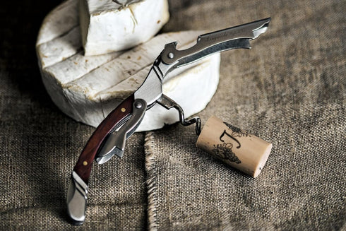 Laguiole Style de Vie Corkscrew, Bottle Opener with Foil Cutter, Rosewood