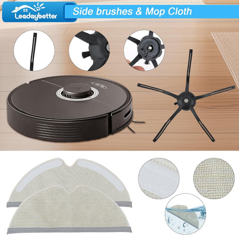 Leadaybetter 21 Pcs Replacement Parts for Roborock Q7/Q7+/Q7 Max/Q7 Max+ Vacuum Cleaner, Includes 1 Roller Brush