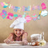 Baking Birthday Party Banner, Little Bakers Birthday Decoration for Girls, Macaron Party Supplies