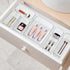 Ravinte 6 Pack Drawer Organizer, 3" X 3" Plastic Storage Bins, Clear Desk Storage Tray for Makeup, Jewelries, Office