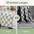 Cozy 50"*70" WRENSONGE Checkered Throw Blanket, Beige Soft Fluffy Warm Hand Made Throw Blankets for Couch, Sofa, Chair
