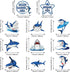 Censen 30 Pieces Shark Hanging Swirls Decorations, Shark Party Supplies for Sea Theme Baby Shower & Birthday