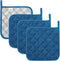 Joyhalo 4 Pack Pot Holders for Kitchen, Cotton Oven Holder with Great Heat Resistance, Federal Blue