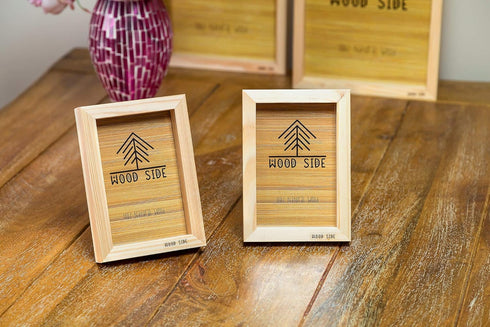 Wooden Picture Frames 8x10 Inch Set of 2, 100% Eco Unfinished Wood with Real Glass