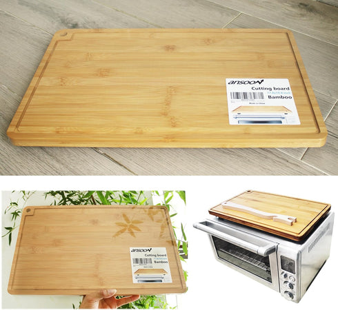 Bamboo Wood Cutting Boards for Mini Smart Toaster Oven Air, Compatible with Breville 860 BSS, 1.2inch Feet