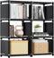 Mavivegue Book Shelf, 6 Cube Storage Organizer, DIY Bookcase, Metal Cube Bookshelf,Tall