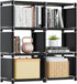 Mavivegue Book Shelf, 6 Cube Storage Organizer, DIY Bookcase, Metal Cube Bookshelf,Tall