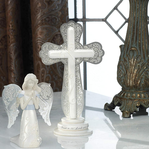Little Things Mean A Lot Trust in the Lord Self Standing Cross, 7-1/2-Inch