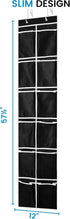 ZOBER Over the Door Shoe Organizer - 12 Mesh Pockets, Space Saving Hanging Shoe Holder