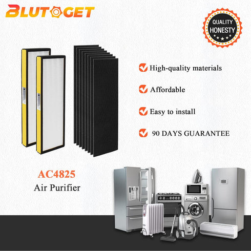 FLT4825 HEPA Filter B Replacement for Guardian Air Purifier Models, Includes 2 H13 HEPA Filters and 8 Carbon Pre-Filters