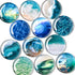 DARUITE 12Pcs Glass Fridge Magnets for Crafts, Strong Small Magnets for Kitchen, Office, Classroom