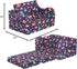 2-in-1 MOMCAYWEX Kids Sofa, Flip-Out Foam Couch, Foldable Soft Play Lounge Chair, Purple