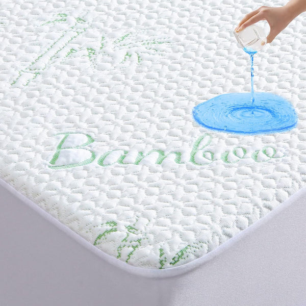GOONIK Twin Size Mattress Protector, Breathable Bamboo Viscose Waterproof Twin Mattress Pad