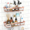 Moforoco Shower Caddy Shelf Organizer Rack, Self Adhesive Black Bathroom Shelves Basket,