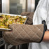 San Jamar BestGuard 800FG13 Commercial Oven Mitts, Heat Protection Up To 450°F, 13" Length, Tan (Pair)