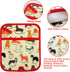Pot Holders Set of 2 - Heat Resistant 480? Kitchen Cotton with Dog Flower Print for Home Cooking & Baking