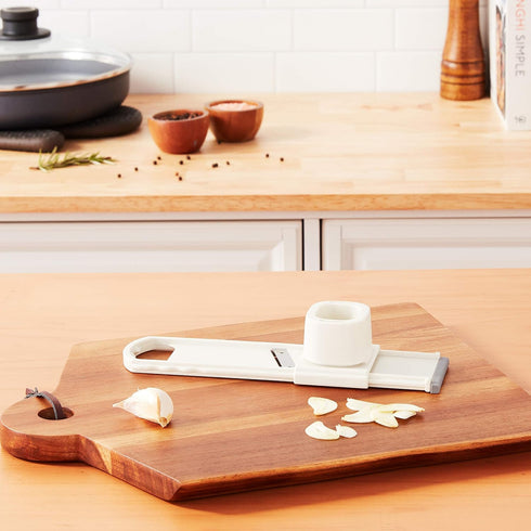 Hutzler White Garlic Slicer / Shredder | Mini-Mandoline Tool