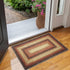 Small Area Rug 2x4 Indoor Non-Slip Entryway Braided Print Rug, Boho Accent Carpet for Living Room, Red