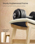 9.8 15.4 11.8 Inches, Summer ULSF052LF02 SONGMICS Foot Stool Ottoman, Padded Foot Rest Under Desk with Solid Wood