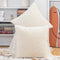 MADIZZ Set of 2 Super Soft Velvet Decorative Throw Pillow Covers, 22x22 inch White Square Cushion Case for Sofa