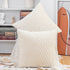 MADIZZ Set of 2 Super Soft Velvet Decorative Throw Pillow Covers, 22x22 inch White Square Cushion Case for Sofa