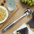 Pleafind 2-Piece Spaghetti Spoon and Tong Set, 13-Inch Non-Stick Fork and 9-Inch Kitchen Tong, Stainless Steel