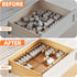 4 4 Pack 11'' 22'' PanPanPal Spice Drawer Organizer, Tier- Amber Acrylic Drawer Seasoning Organizer, Expandable From