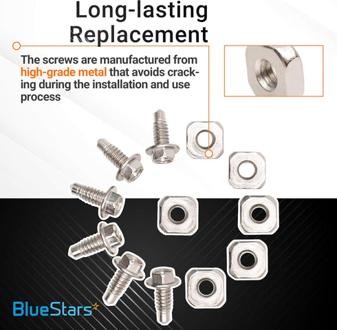 BlueStars Ultra Durable 279393 Dryer Terminal Block Screw Kit, Exact Fit for Whirlpool Kenmore Dryers, Pack of 3