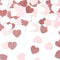 300pcs Rose-Gold Pink White Heart Confetti - Glitter Paper Decor for Valentines, Mothers Day, Engagement, Wedding, Baby