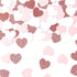 300pcs Rose-Gold Pink White Heart Confetti - Glitter Paper Decor for Valentines, Mothers Day, Engagement, Wedding, Baby