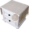 SIELUNO Nightstand Cover, Rectangle Bedside Tablecloth with Pockets and Tassel, Cotton Linen