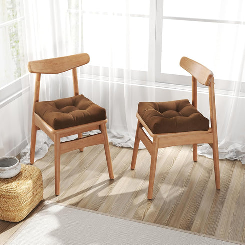 Set 2 4" Giantex of Tufted Patio Cushions, Outdoor Seat Cushions, Waterproof & High Elasticity for Comfortable Sitting
