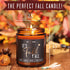 Fall Candles - 'It's Fall Yall' Candle with Apple Cinnamon & Nutmeg, Essential Oils, 9oz Jar, 50Hr Burn