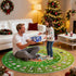 47x47'' Kids Educational Area Rug for Playroom, Round ABC Alphabet Animals Fruits & Seasons Learning Rug,Non-Slip Soft