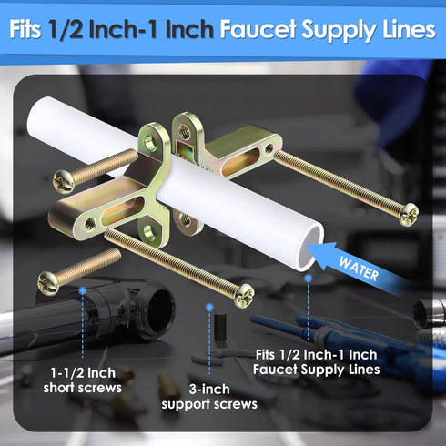 1/2-Inch, 3/4-Inch 1 Inch 5023, (1 Pack) Enhon Hose Bibb Anchor Fits and Supply Lines, Outdoor Faucet Installation