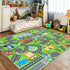 4x5 Kids Room Rug - Soft & Non-Slip Ft Town Car Rugs City Map Play Mat, Childrens Road Carpet Washable Playmat