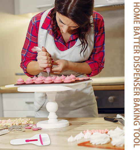 Cake Batter Distribution Scoop, One-Touch Sliding Button Home Baking Tool, Kitchen DIY Cupcake Batter Dispenser